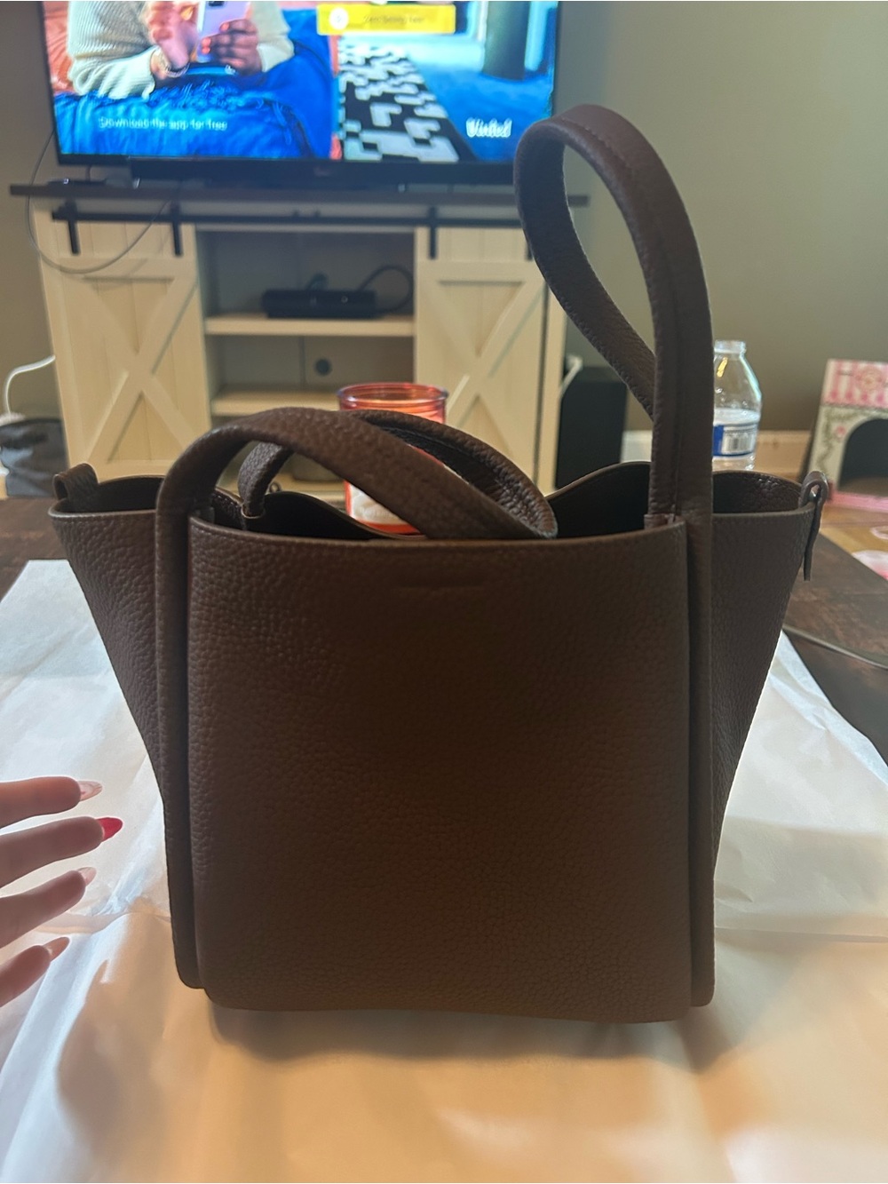Songmont Brown Crossbody Tote Bag - Picture 2 of 5